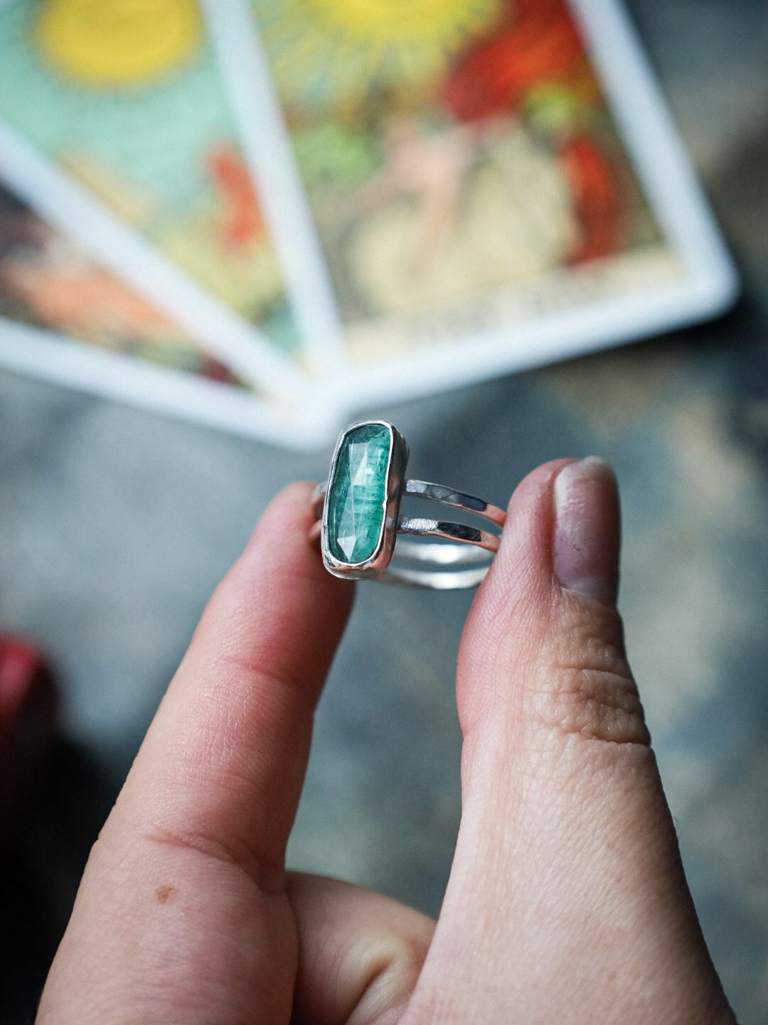 MINT KYANITE RING (RTS- SIZE R)