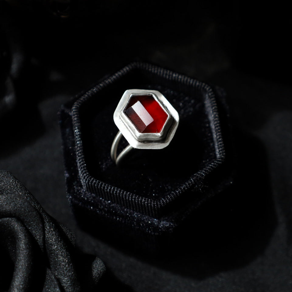 CRIMSON RING (GARNET MTO)