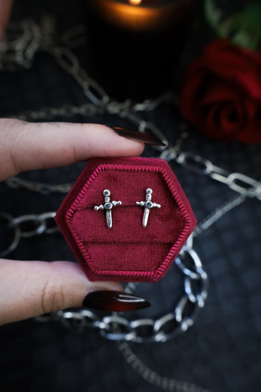 DAGGER STUD EARRINGS (MTO)