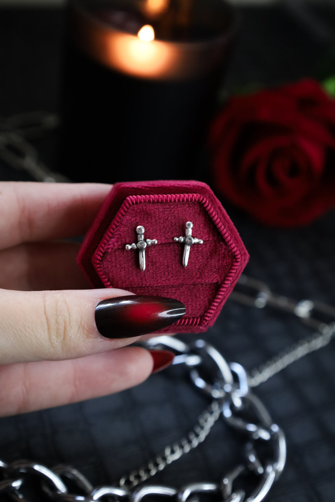 DAGGER STUD EARRINGS (MTO)