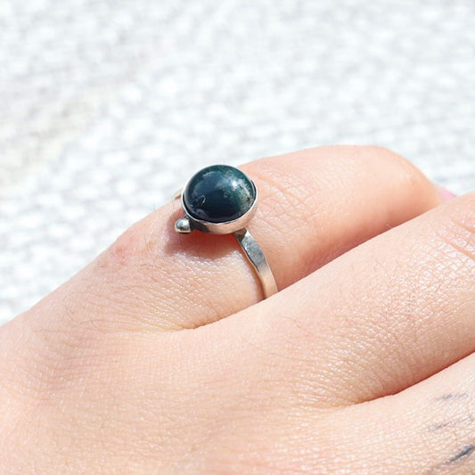 MOSS AGATE RING (SIZE L 1/2)