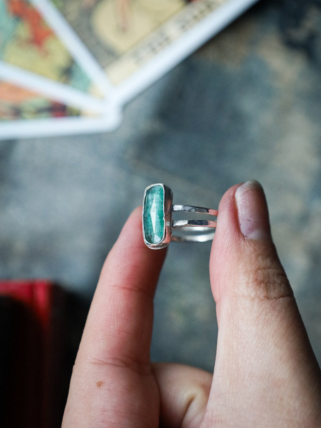 MINT KYANITE RING (RTS- SIZE R)