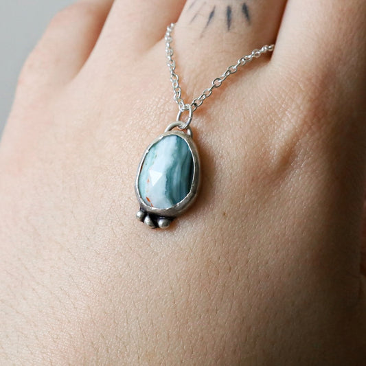 BLUE OPAL NECKLACE (RTS)