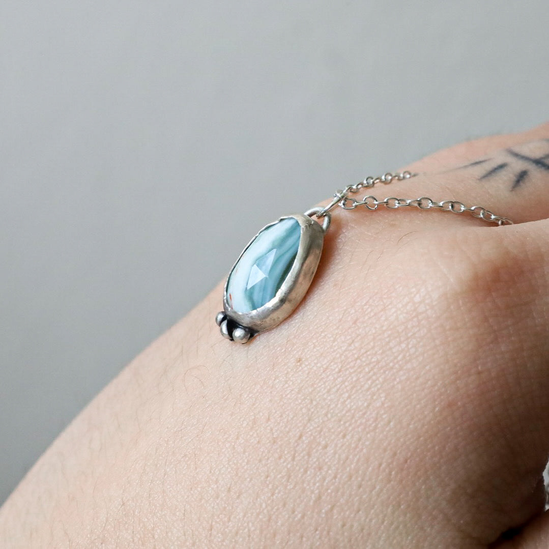 BLUE OPAL NECKLACE (RTS)