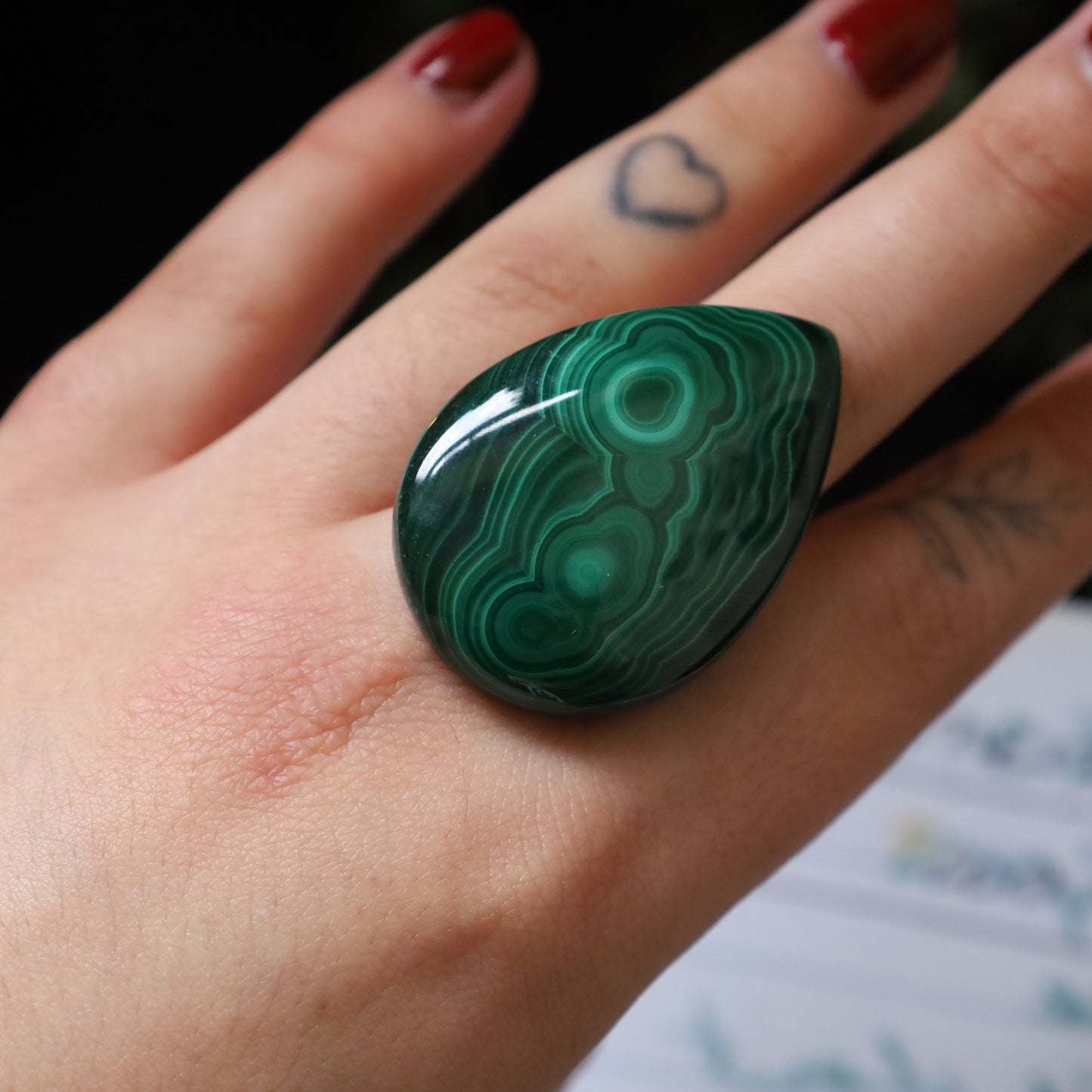 MALACHITE TEARDROP