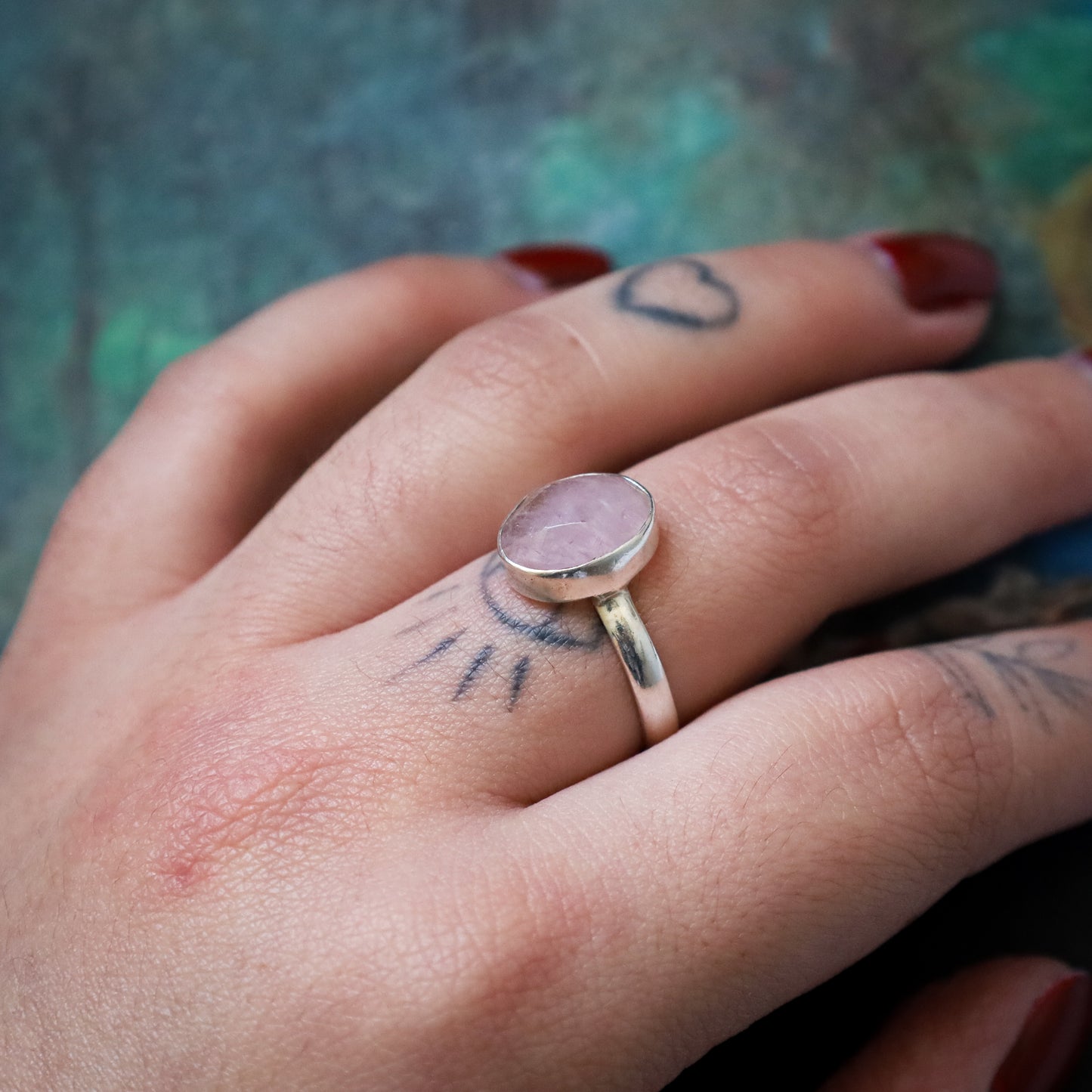 ROSE QUARTZ RING (R 1/2)