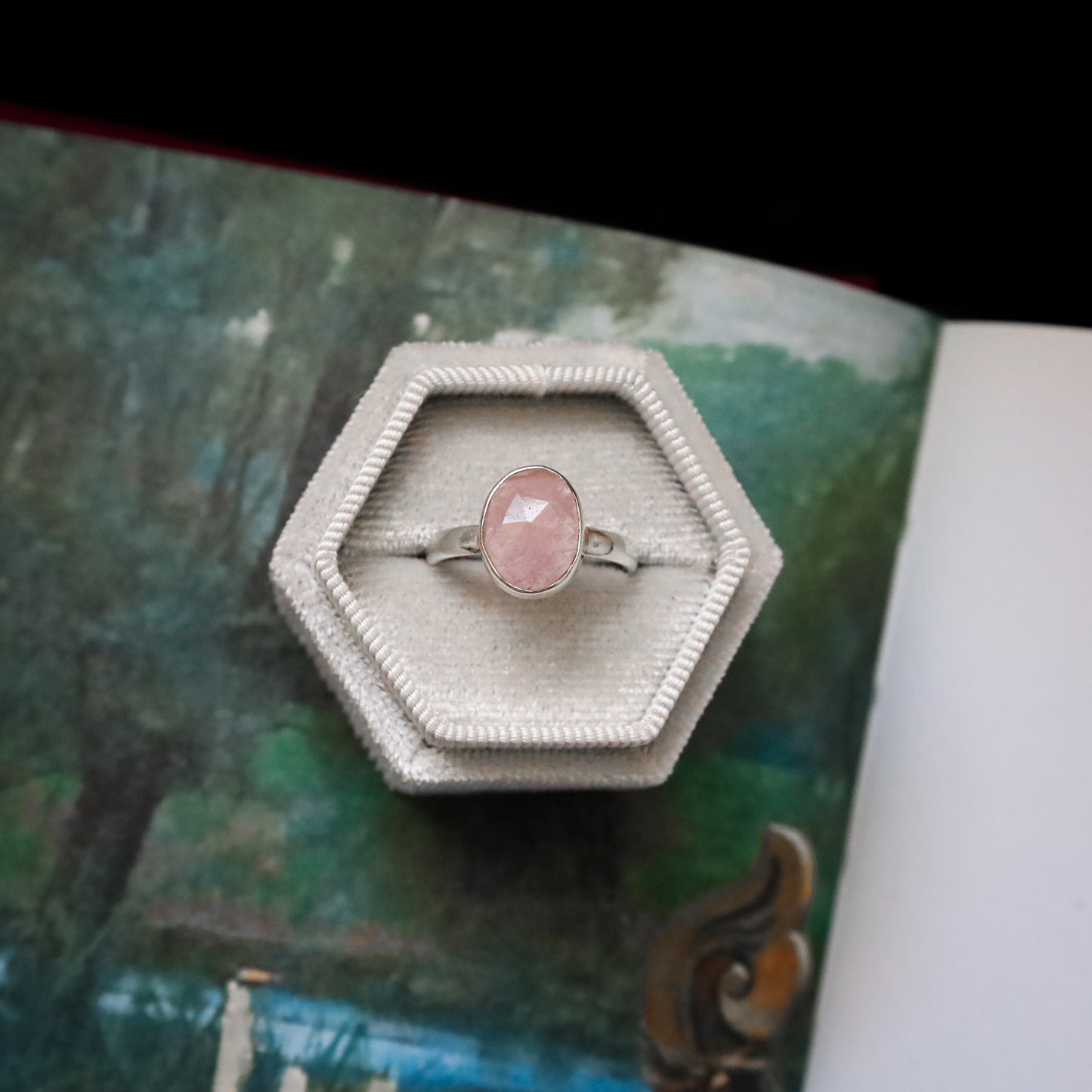 ROSE QUARTZ RING (R 1/2)