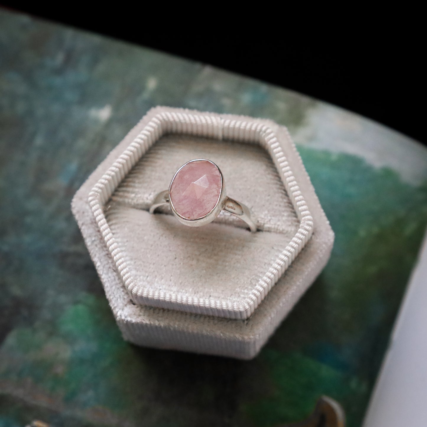 ROSE QUARTZ RING (R 1/2)