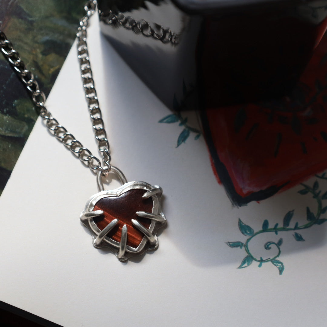 CASSANDRA NECKLACE (RED TIGERS EYE MTO)