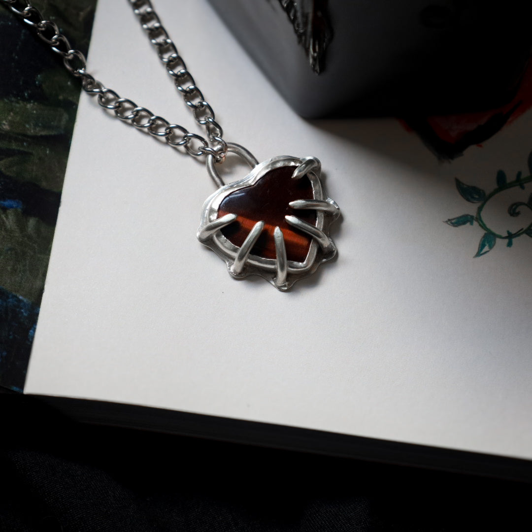 CASSANDRA NECKLACE (RED TIGERS EYE MTO)