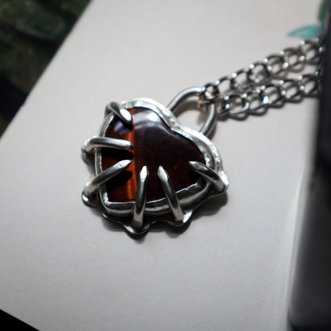 CASSANDRA NECKLACE (RED TIGERS EYE MTO)