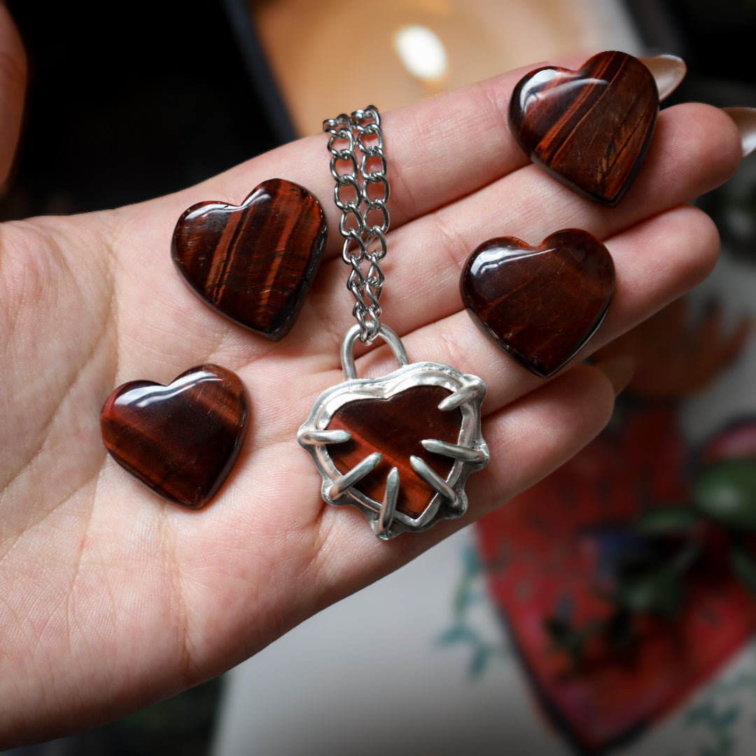 CASSANDRA NECKLACE (RED TIGERS EYE MTO)