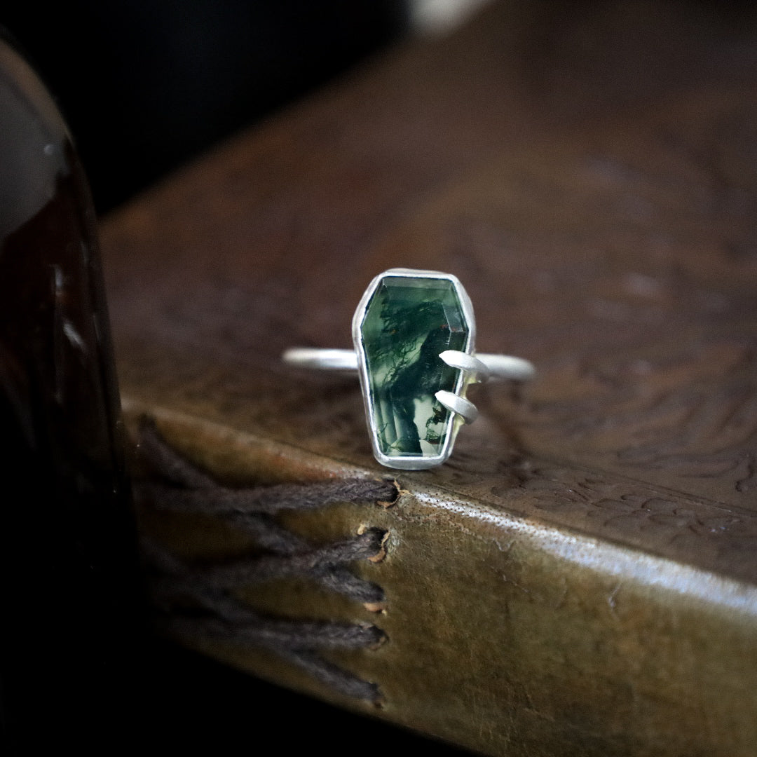 MORGANA RING (MOSS AGATE - MTO)