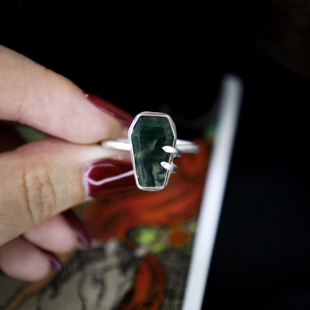 MORGANA RING (MOSS AGATE - MTO)