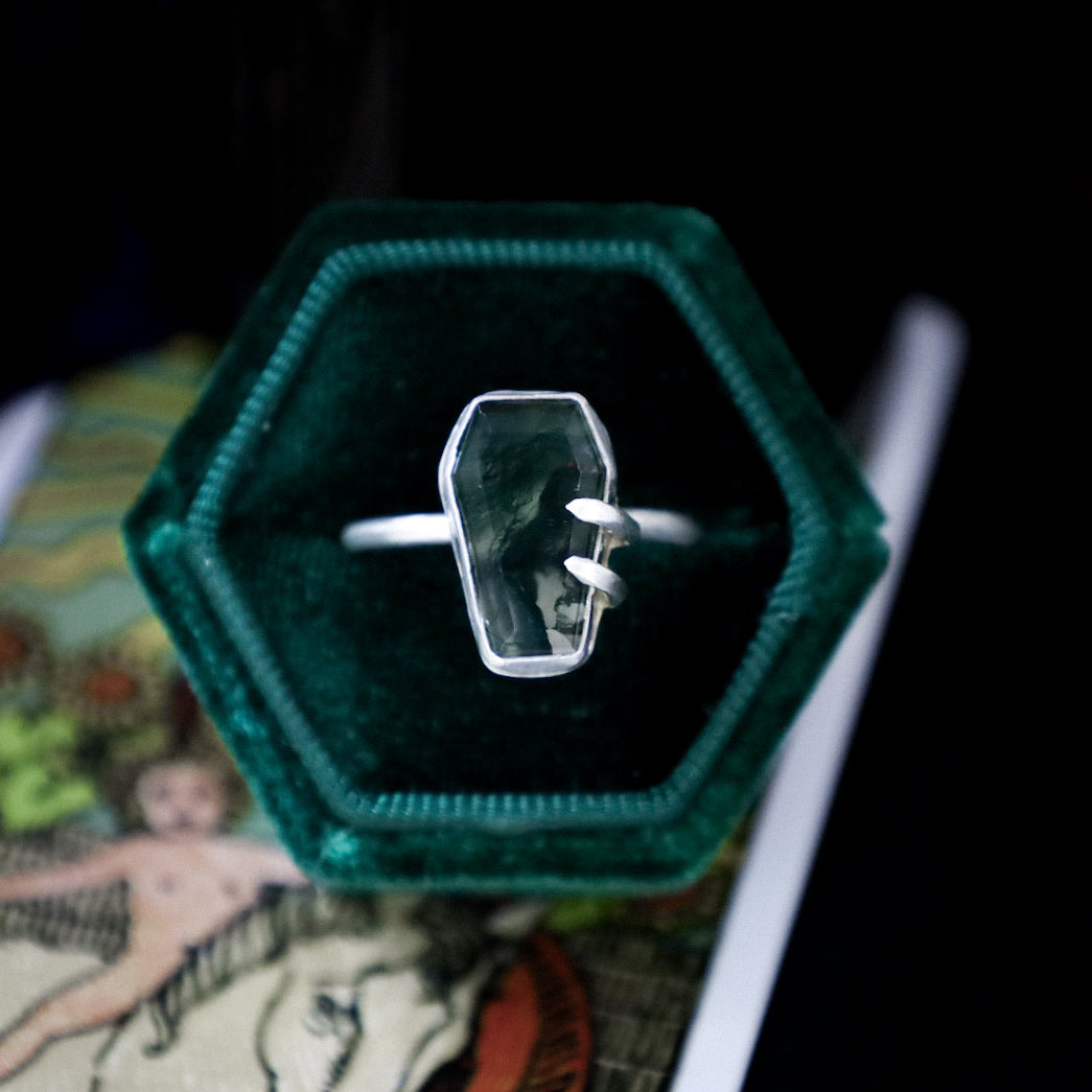 MORGANA RING (MOSS AGATE - MTO)