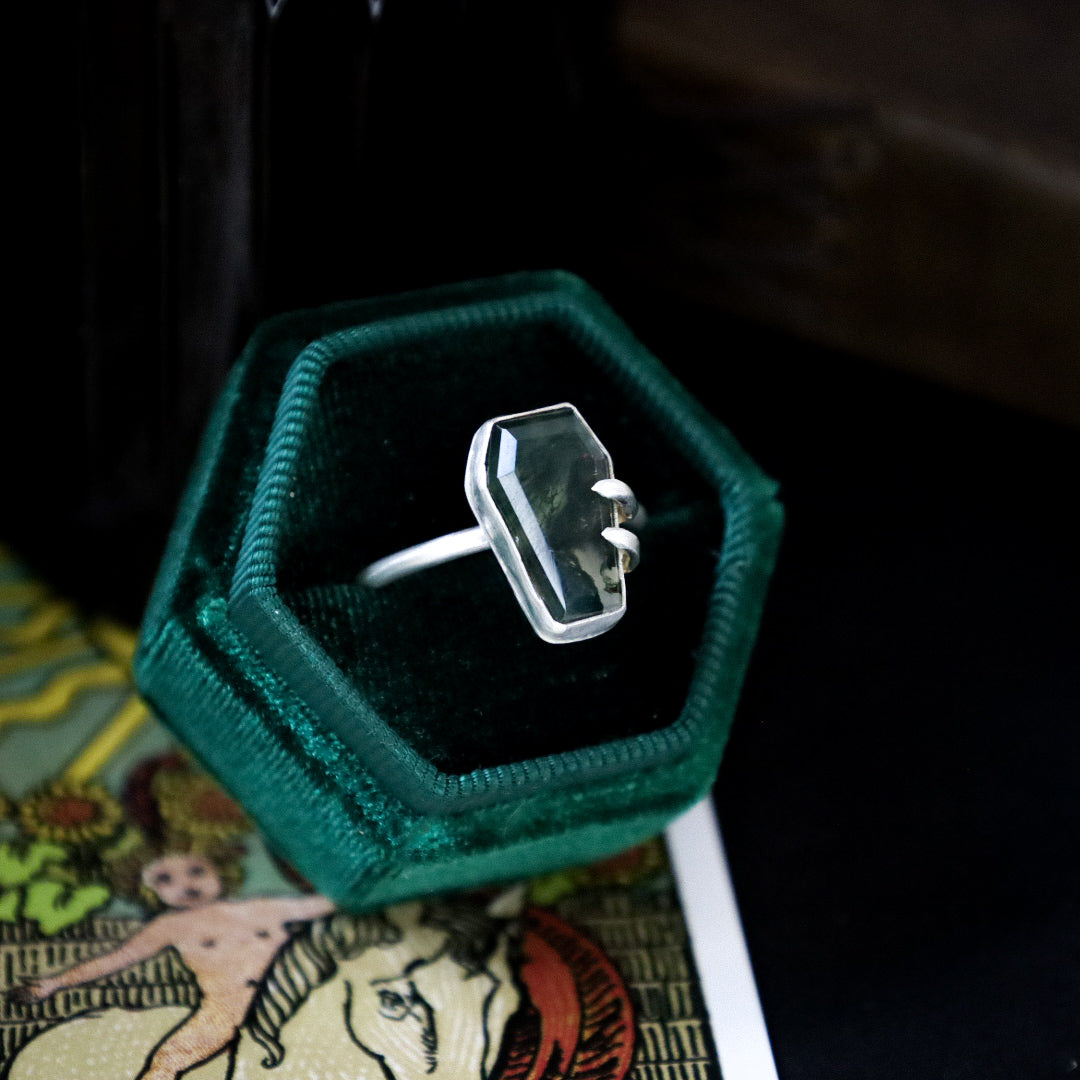 MORGANA RING (MOSS AGATE - MTO)