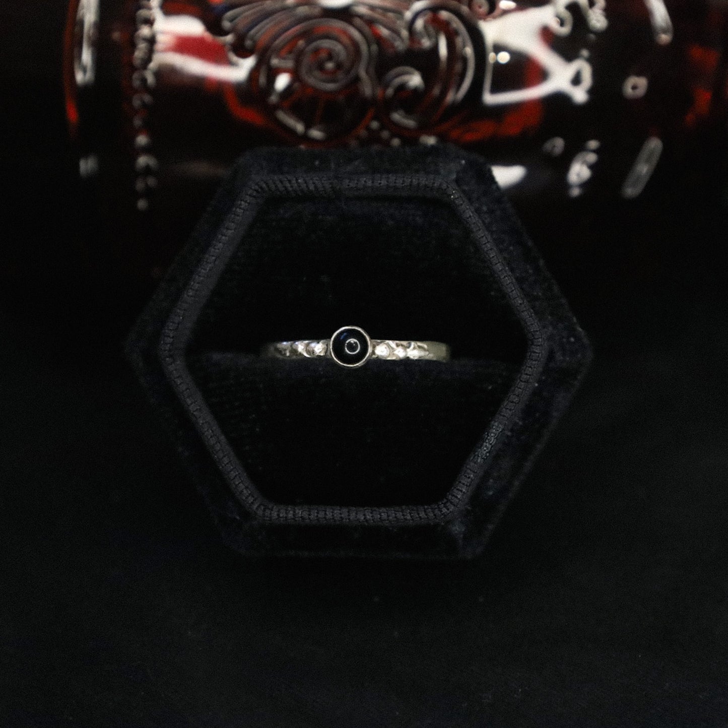 DEA RING (BLACK OBSIDIAN MTO)