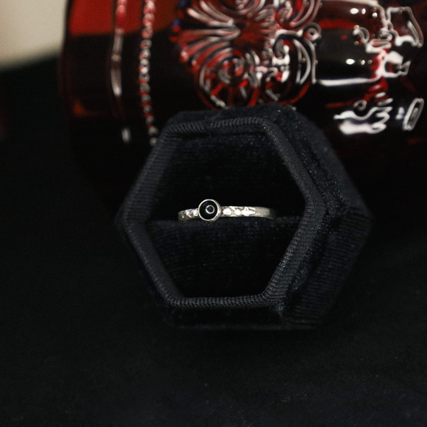 DEA RING (BLACK OBSIDIAN MTO)