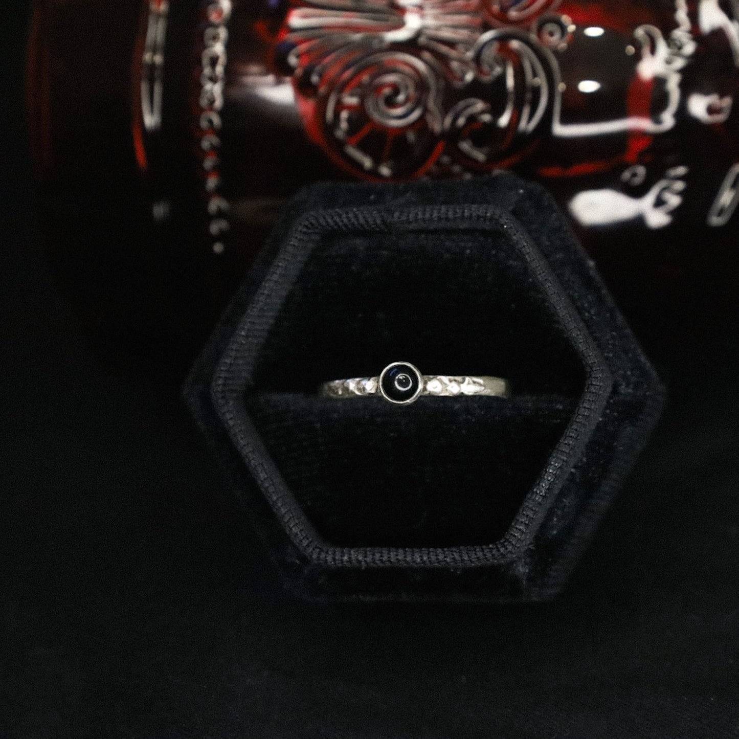 DEA RING (BLACK OBSIDIAN MTO)