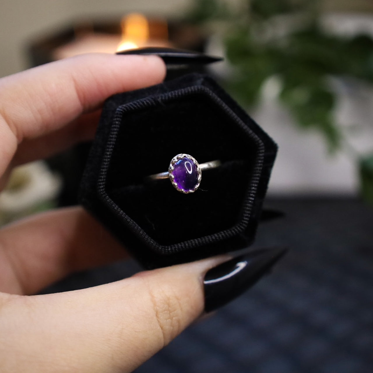 VORTEX AMETHYST RING (RTS - SIZE M 1/2)