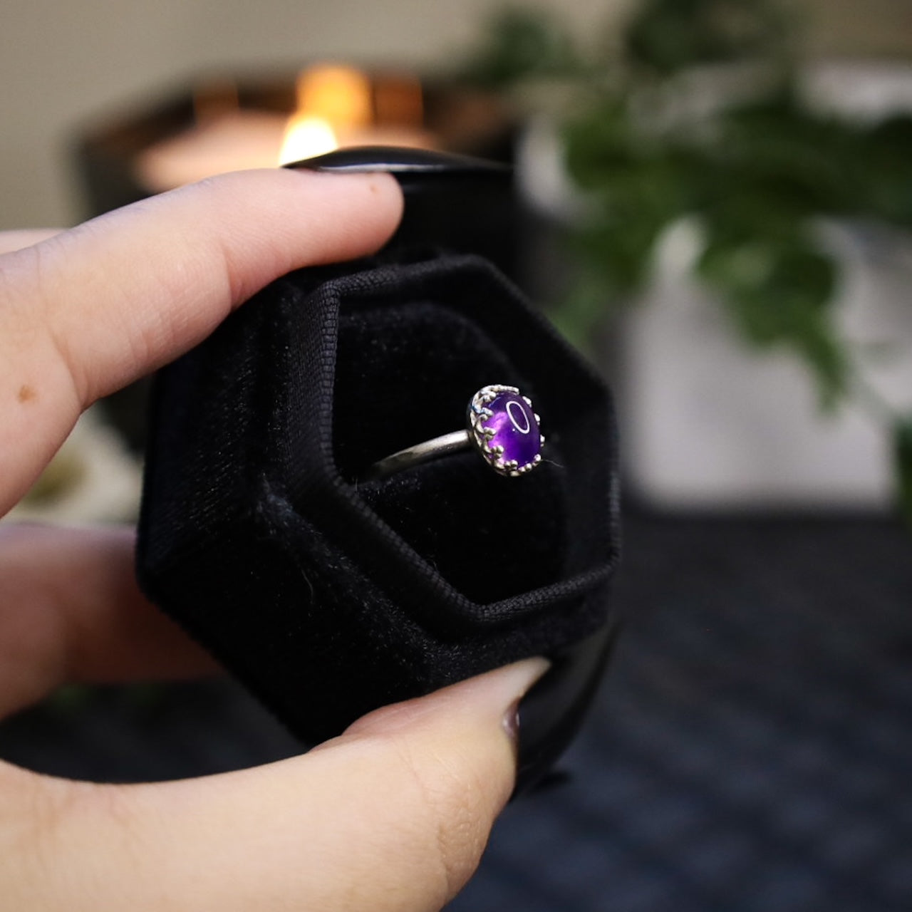 VORTEX AMETHYST RING (RTS - SIZE M 1/2)