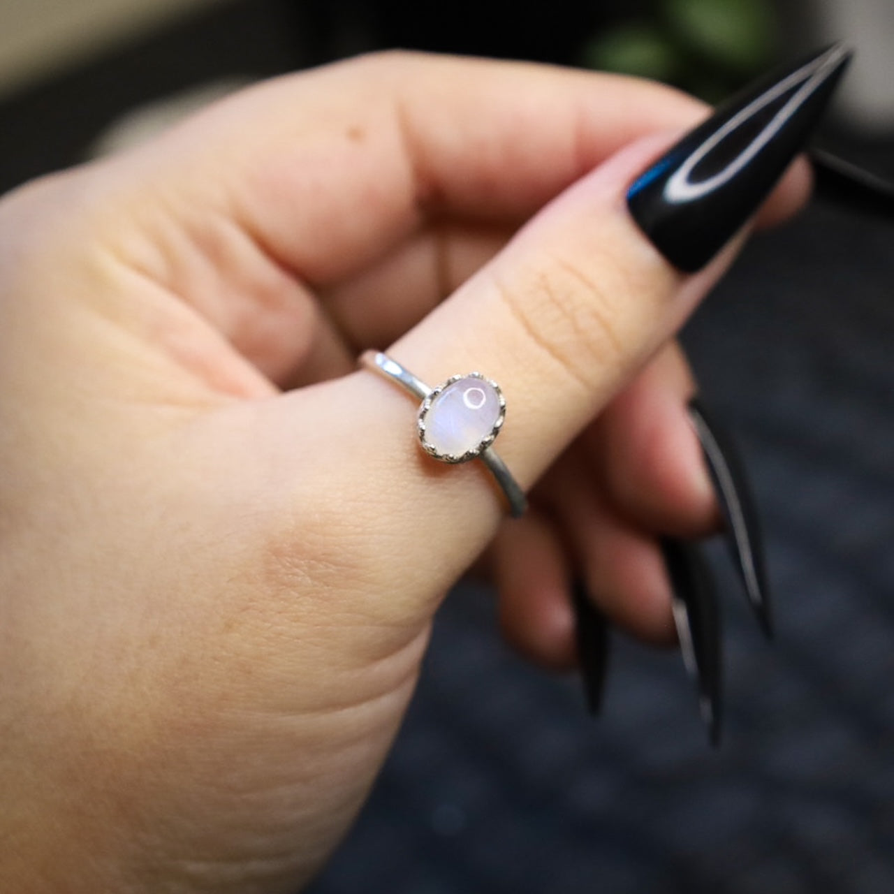 VORTEX MOONSTONE RING (RTS - SIZE U 1/2)